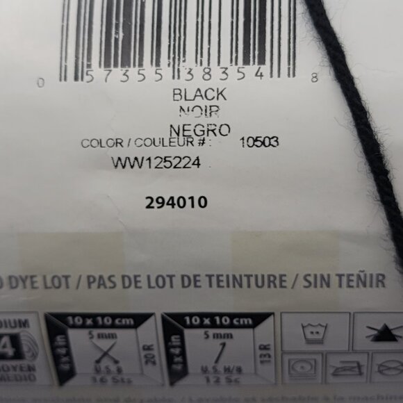 Caron One Pound Yarn (NWT) Color Black. 16 0z - Picture 6 of 6